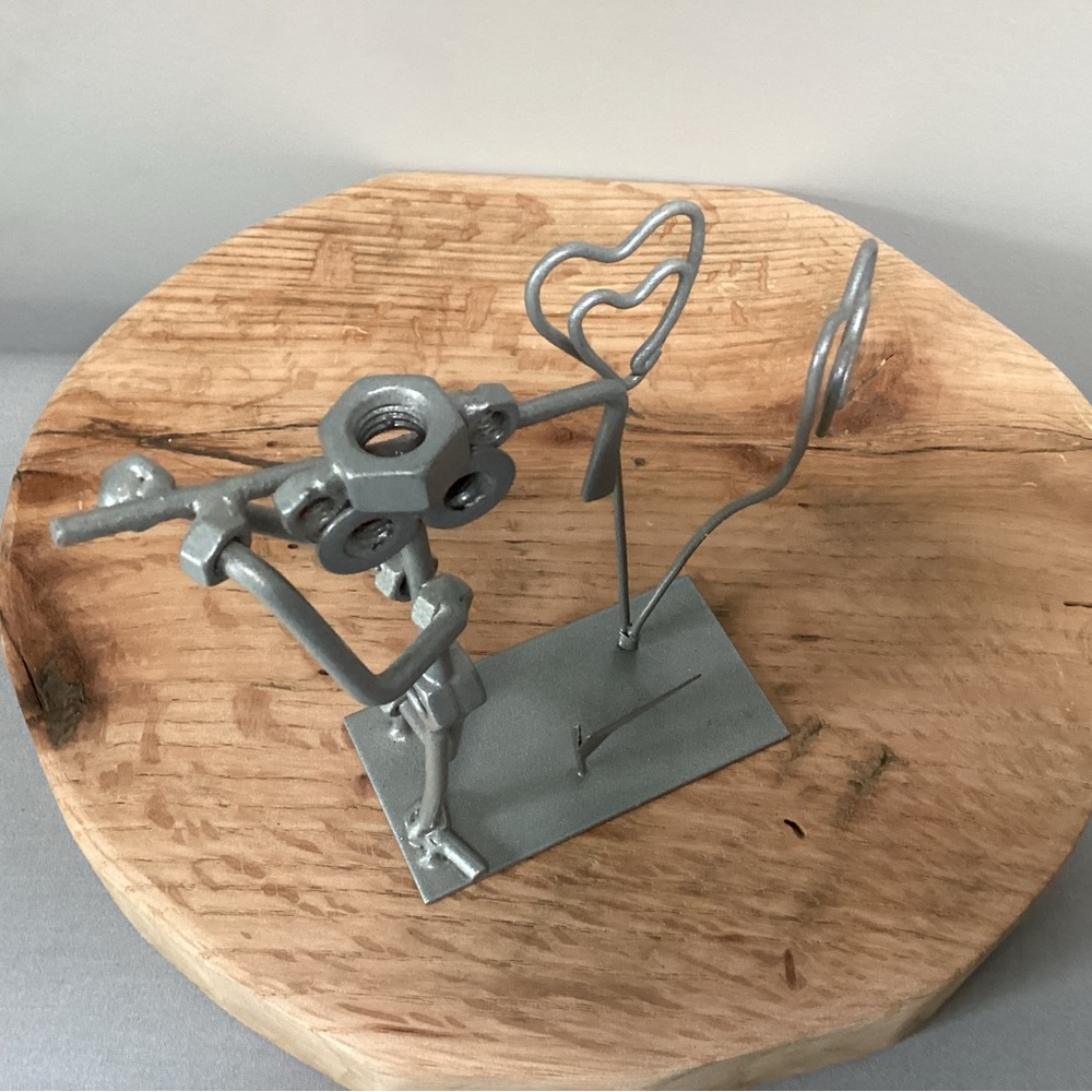 Golf Metal Crafted Art Sculpture - Unique - Business Card or Note Holder - Rare - Picture 5 of 9